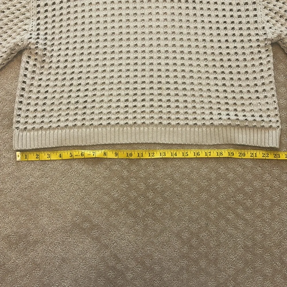 Sammie Mesh Knit Crew Neck Sweater in Dune size Large he - Picture 9 of 12